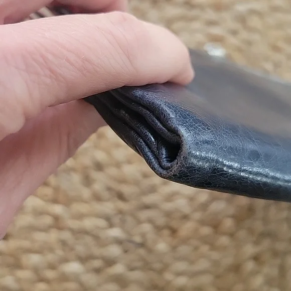 HOBO Original Lauren Wallet Clutch Turquoise Blue Silver Hardware EUC - Picture 5 of 16